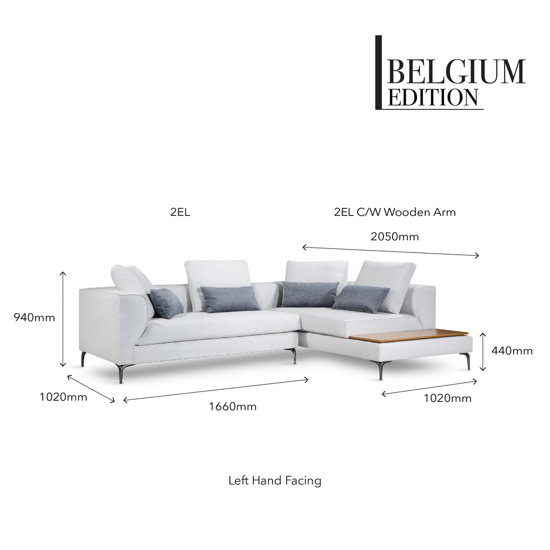 KATHY L Shape Sofa with Console Table