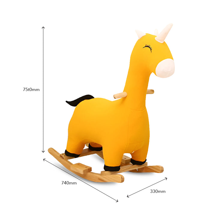 KIDS Rocking Unicorn Mustard Yellow