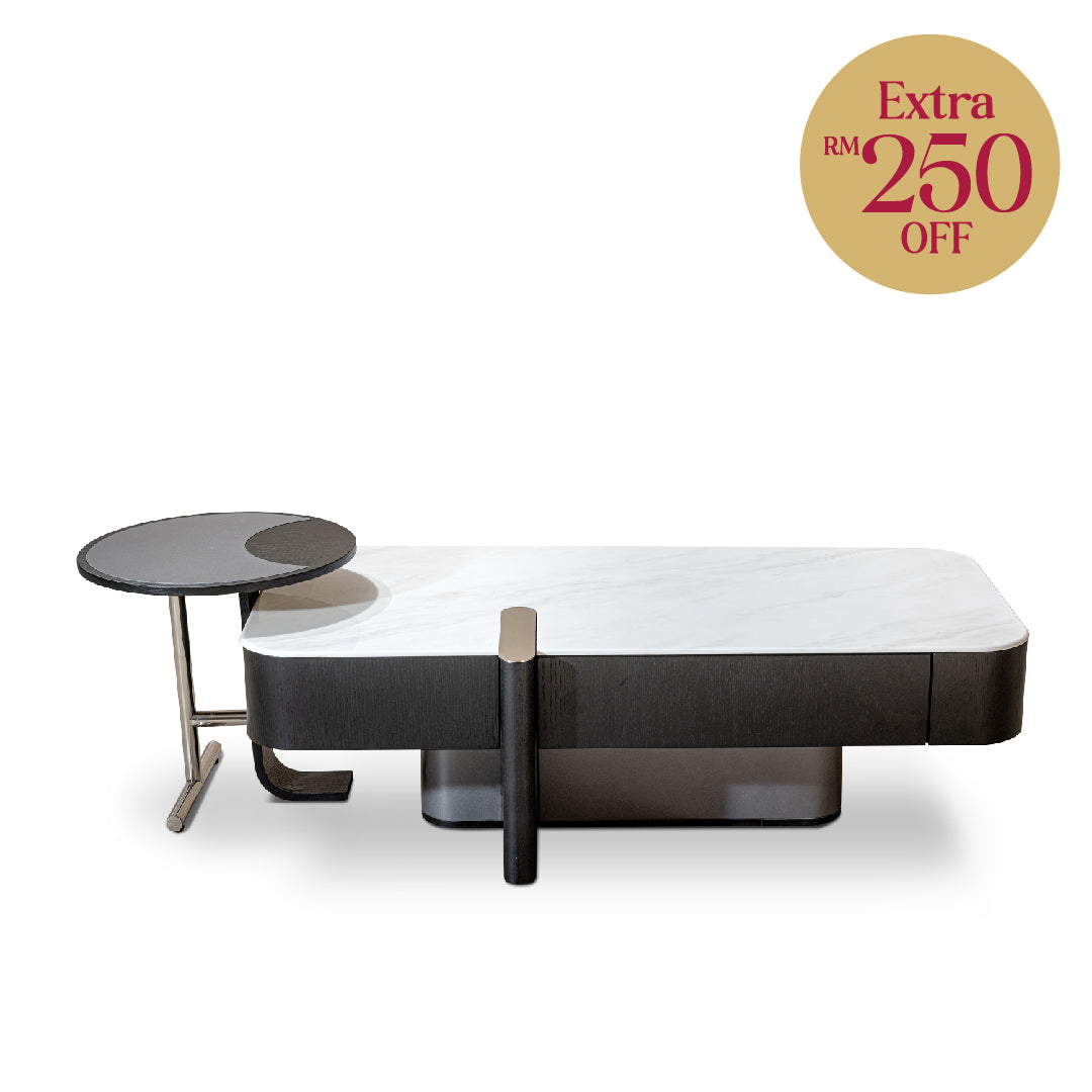 KITTO Crystal Marble Coffee Table