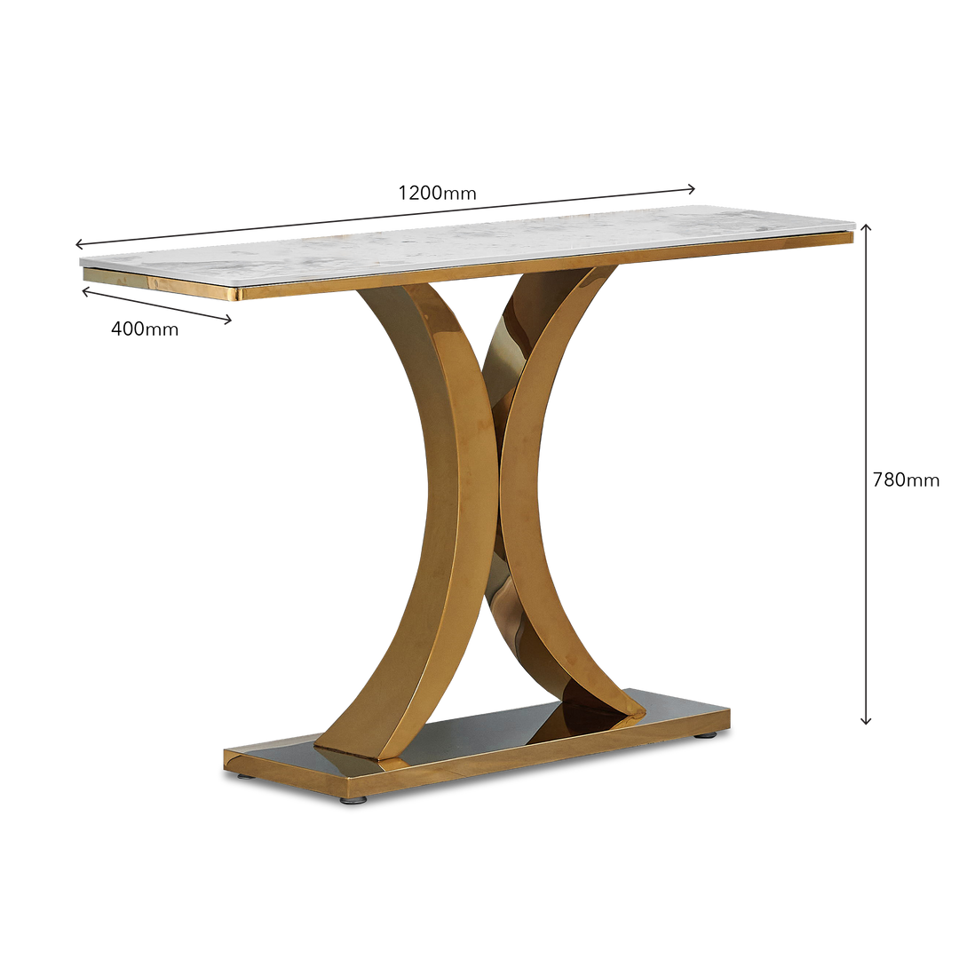 LATHAN Ceramic Console Table