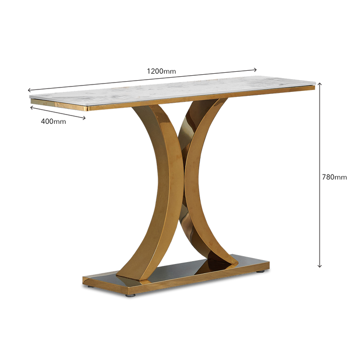 LATHAN Ceramic Console Table