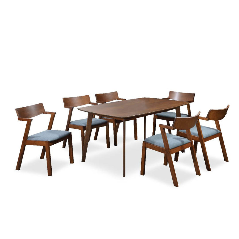 LATVIANE Dining Set Walnut