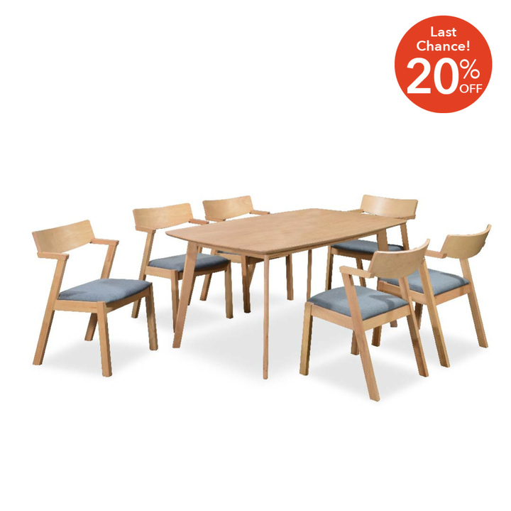 LATVIANE Dining Set Natural