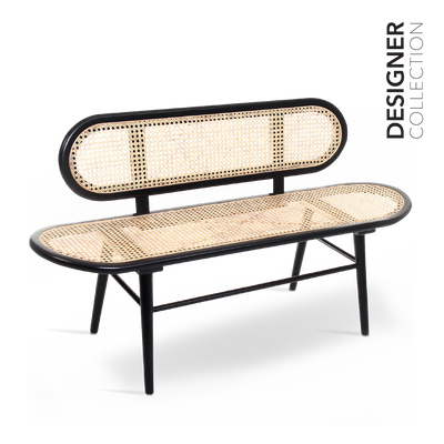 LULABY Bench Solid Black & Natural