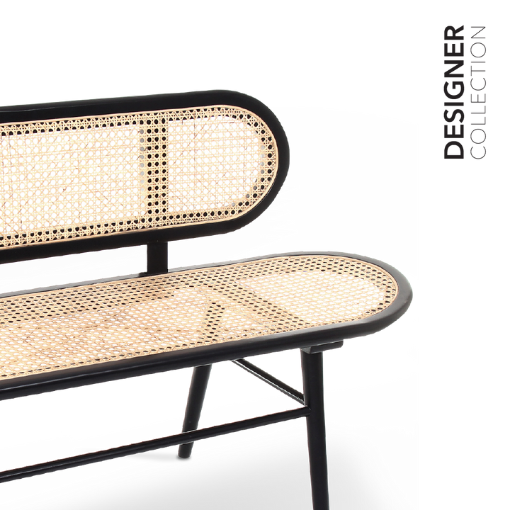 LULABY Bench Solid Black & Natural