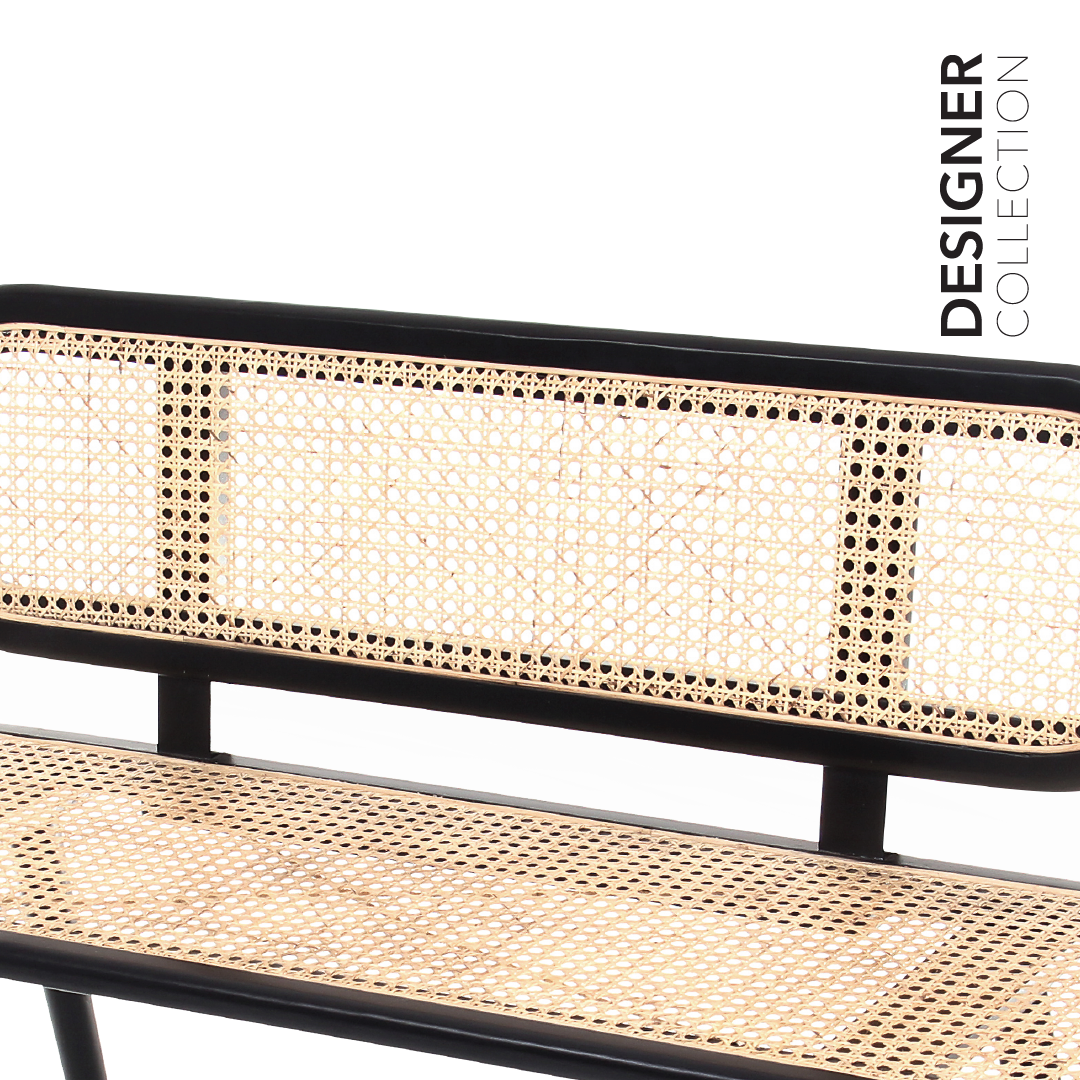 LULABY Bench Solid Black & Natural