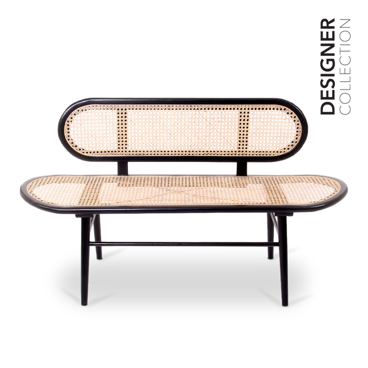 LULABY Bench Solid Black & Natural