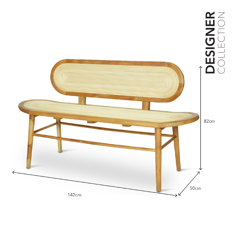 LULABY Bench Solid Natural Teak