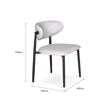 LADONIE Dining Chair Brown
