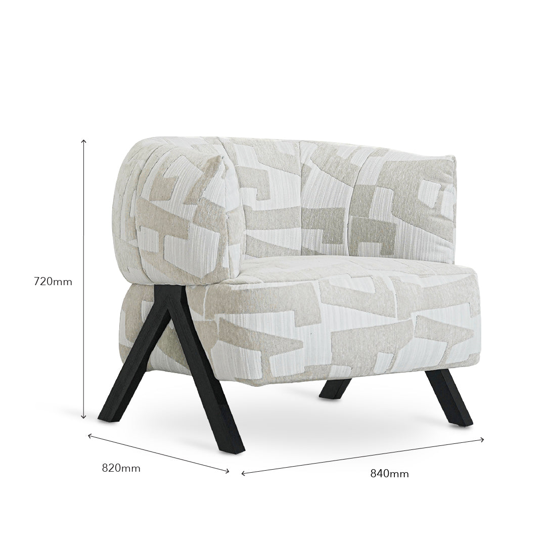 LEBANO Designer Khaki Arm Chair