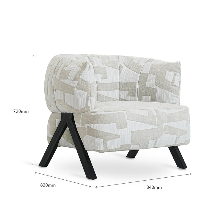 LEBANO Designer Khaki Arm Chair