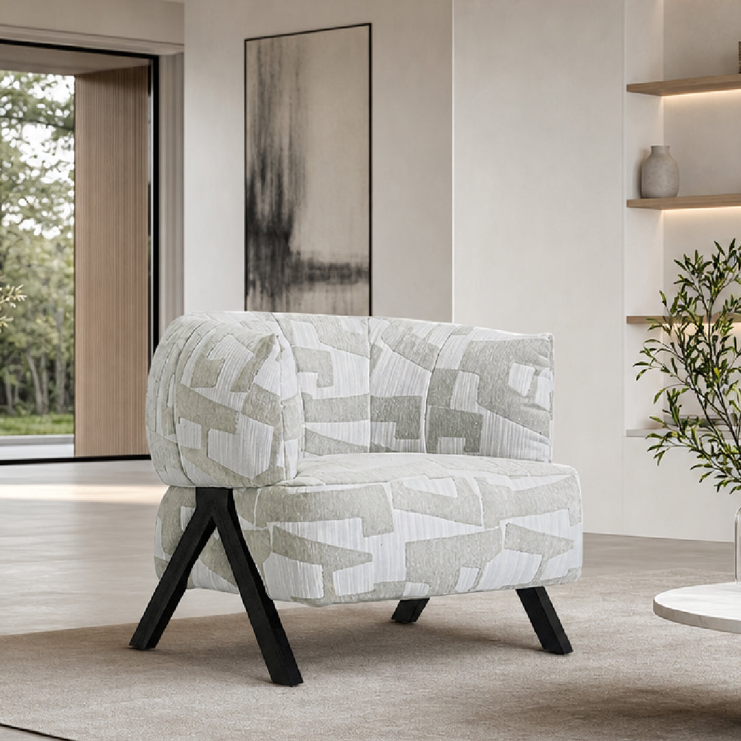 LEBANO Designer Grey Arm Chair