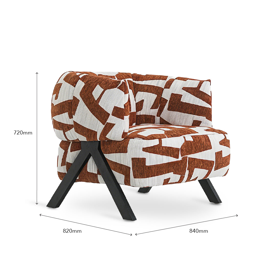 LEBANO Designer Red Arm Chair