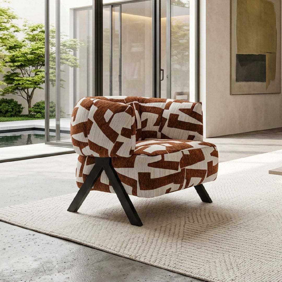 LEBANO Designer Red Arm Chair