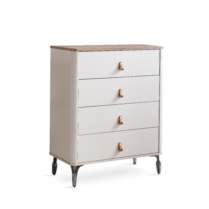 LECCEE Chest of Drawers with Walnut Top