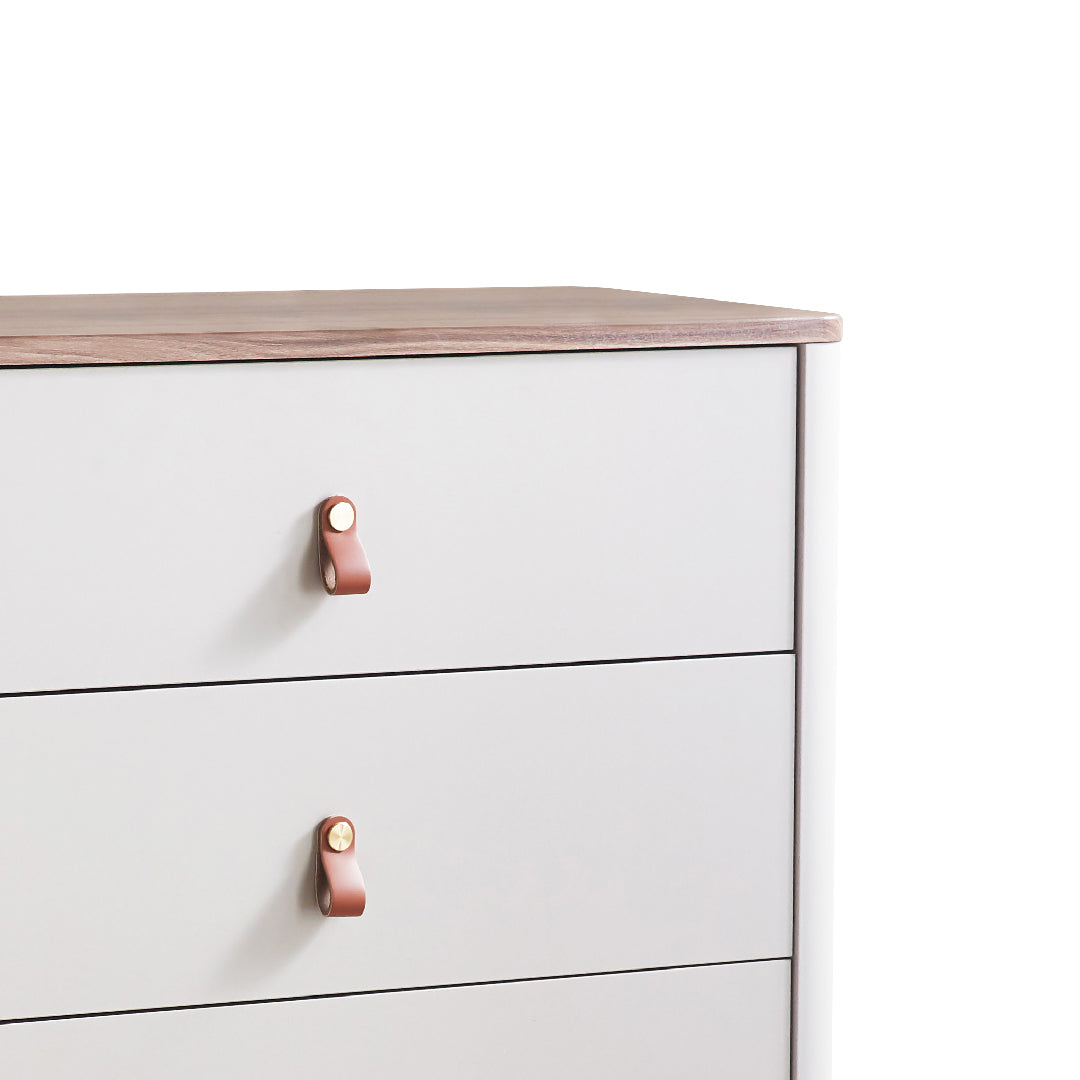 LECCEE Chest of Drawers with Walnut Top