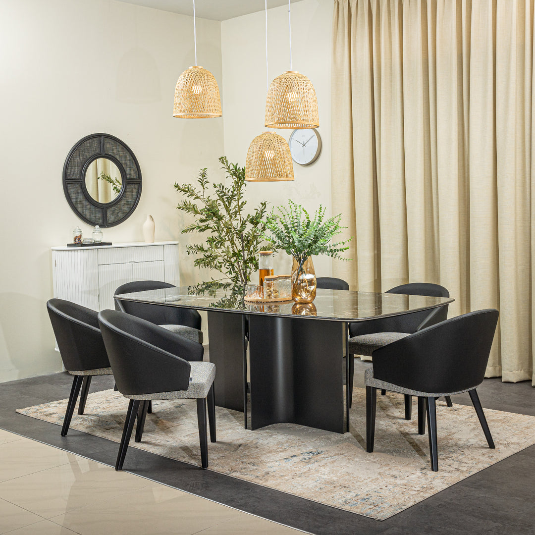 LEKHA Crystal Marble Dining Table