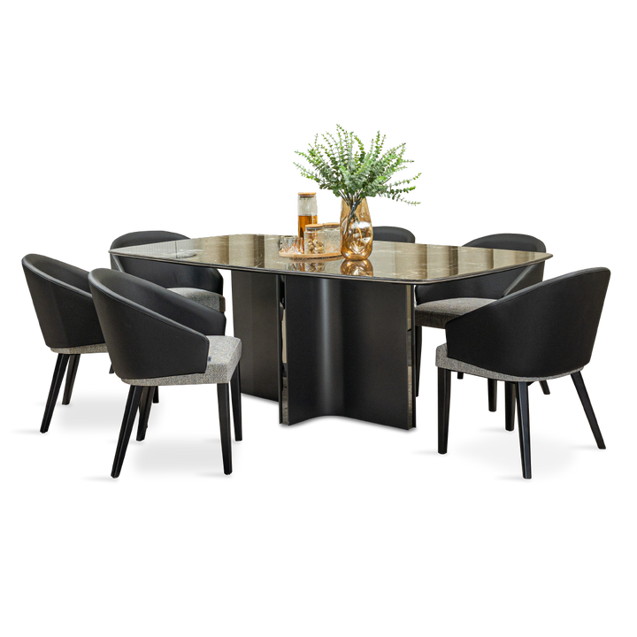 LEKHA Crystal Marble Dining Set