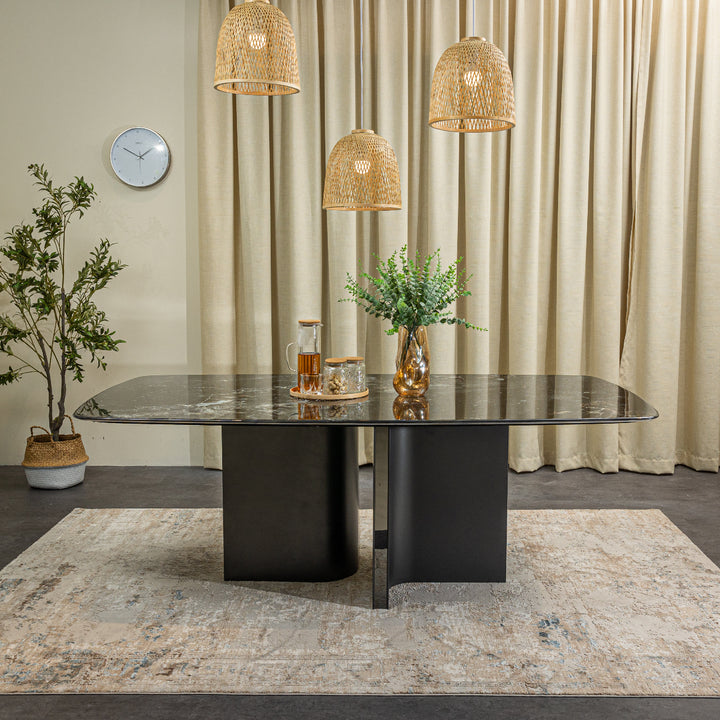 LEKHA Crystal Marble Dining Table