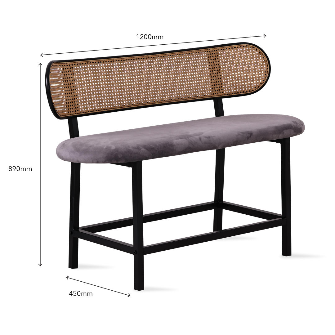 BRANTLEY Island Bench Light Grey