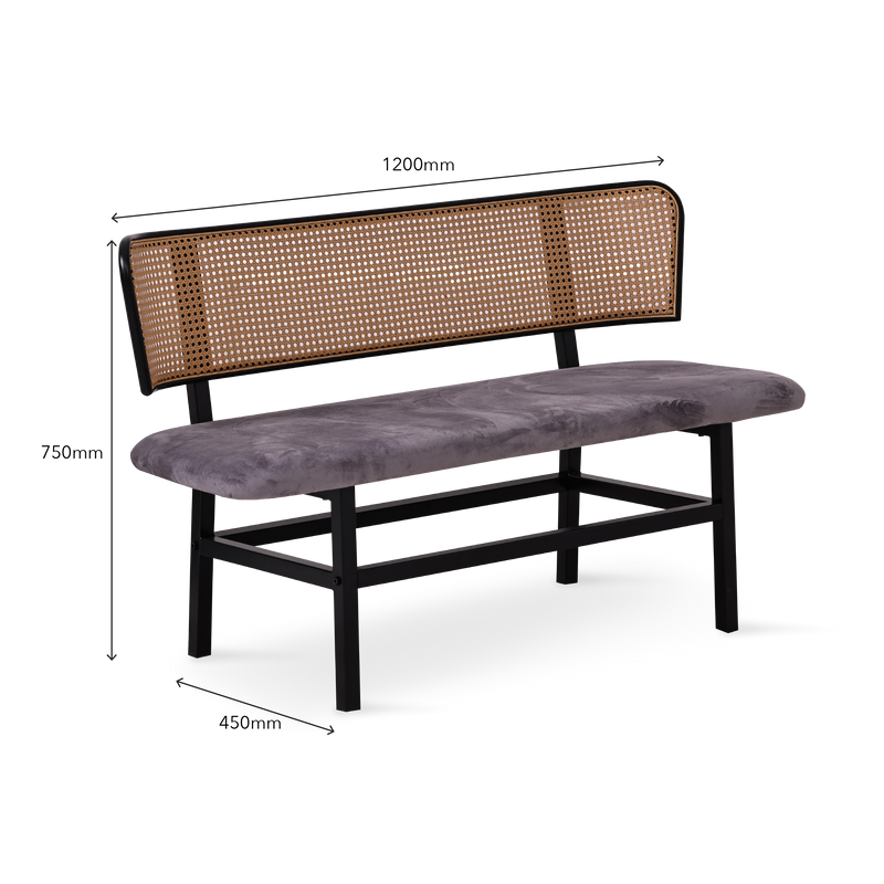 LEDGER Bench Chair Light Grey MAJUHOME eStore