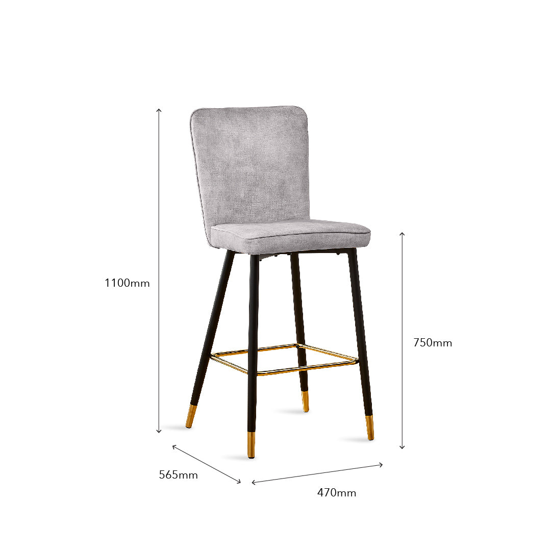LINTE Bar Chair Dark Grey
