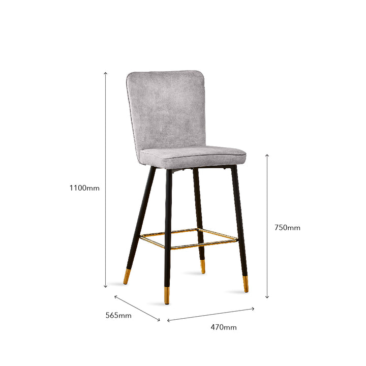 LINTE Bar Chair Dark Grey