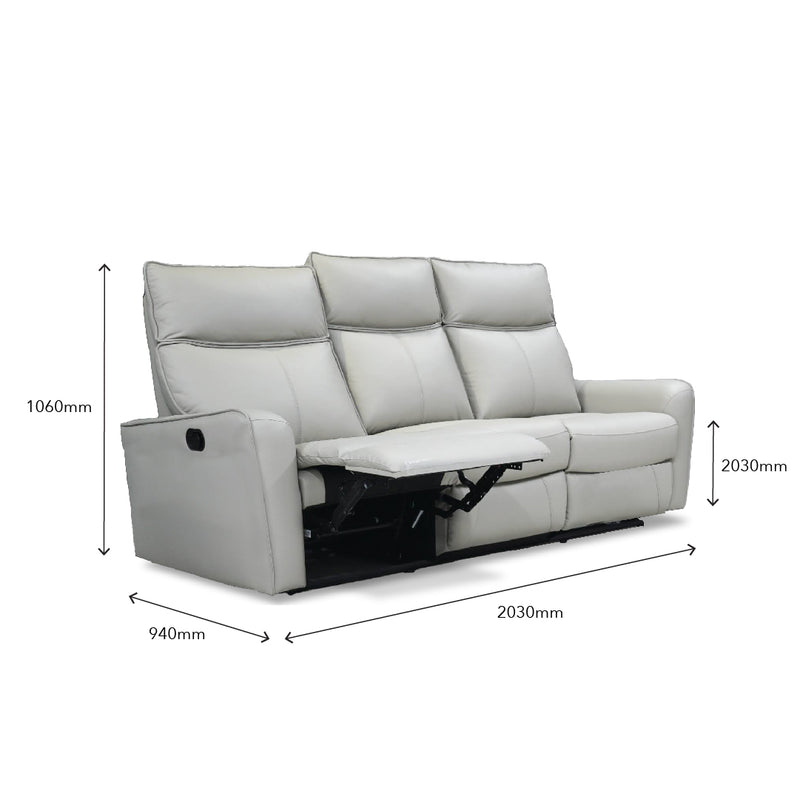 LIOR Manual Recliner 3 Seater Sofa