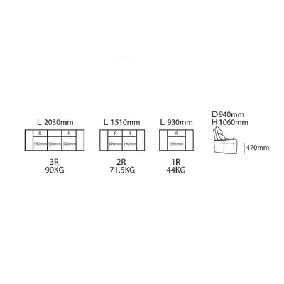 LIOR Power Recliner 3 Seater Sofa