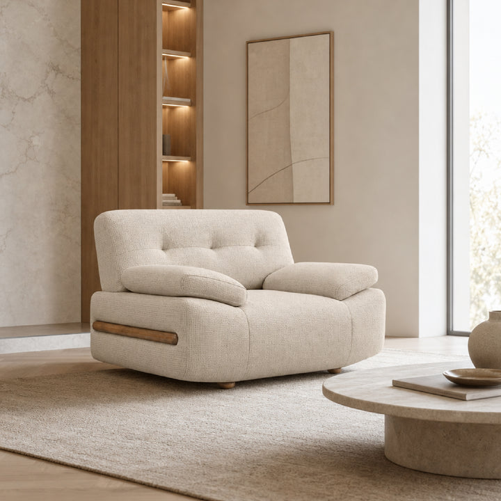 LONDRIS Arm 1 Seater Sofa Sand Dollar