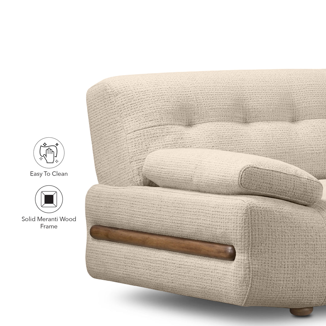 LONDRIS Arm 2 Seater Sofa Sand Dollar
