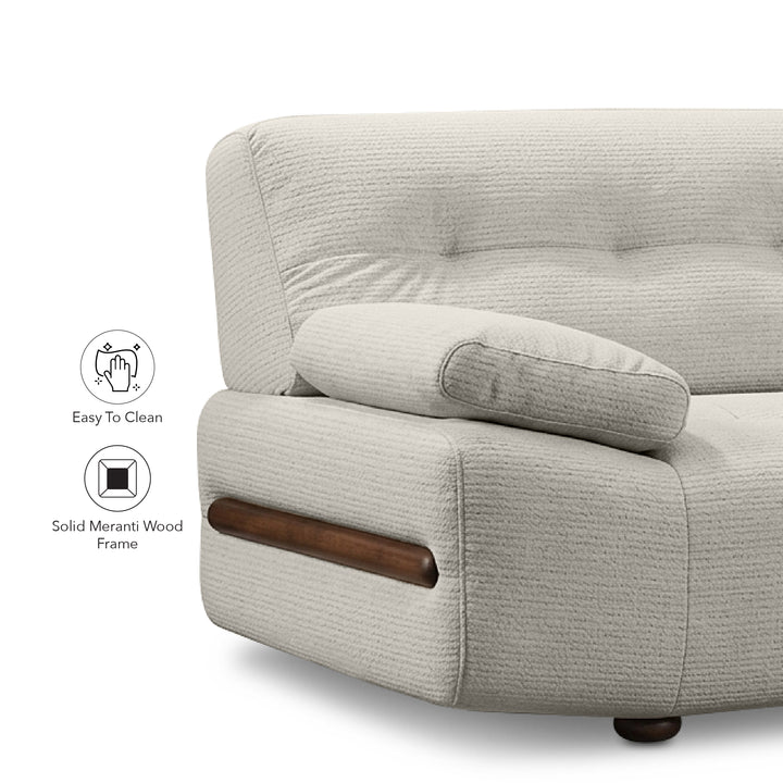 LONDRIS Arm 3 Seater Sofa Chateau Gray