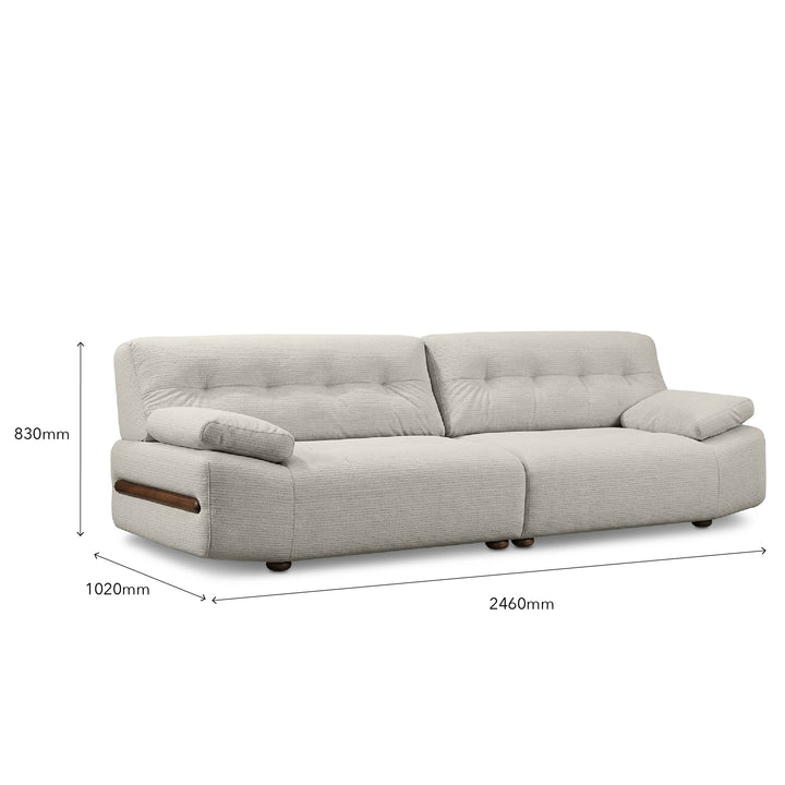 LONDRIS Arm 3 Seater Sofa Chateau Gray