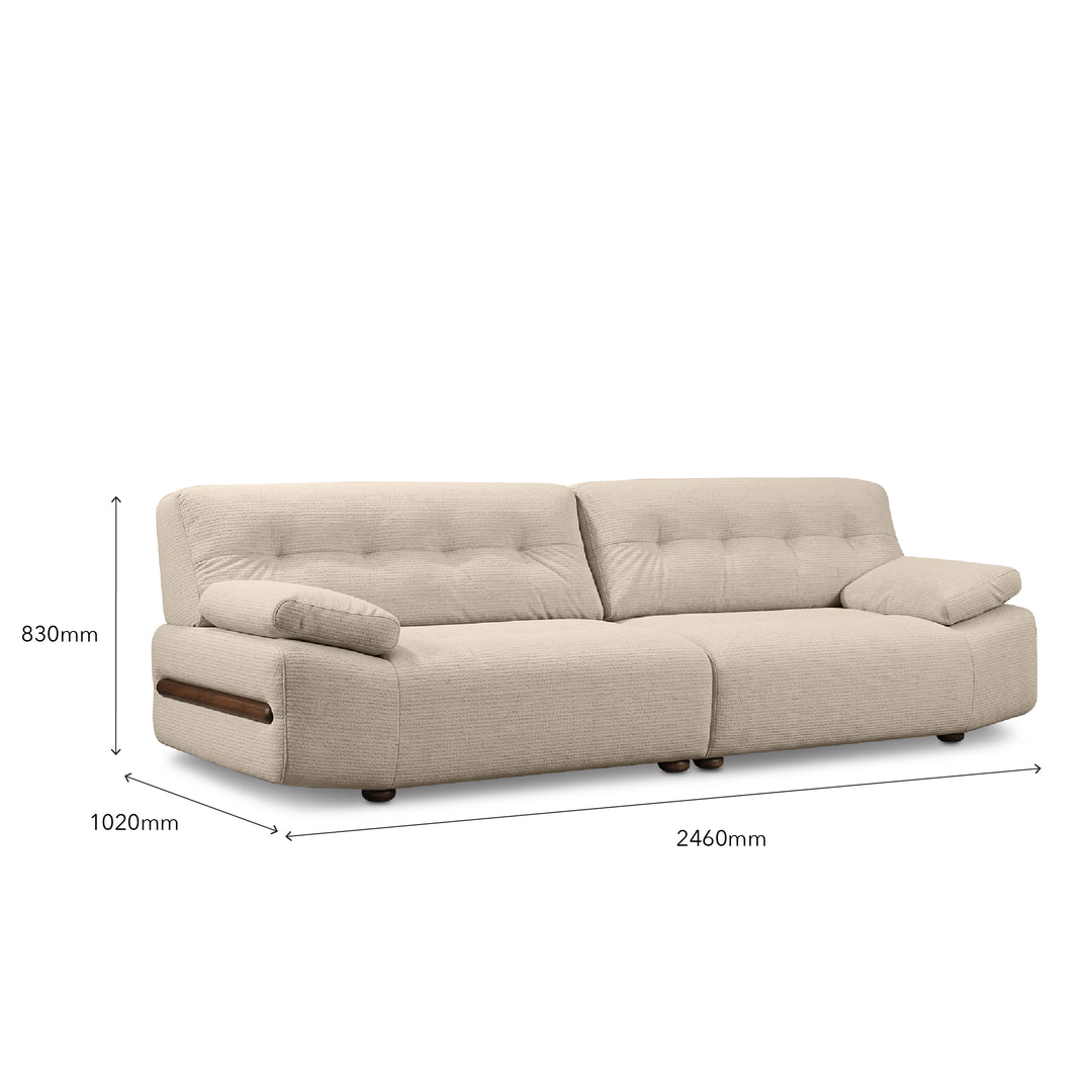 LONDRIS Arm 3 Seater Sofa Sand Dollar