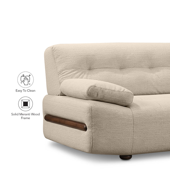 LONDRIS Arm 3 Seater Sofa Sand Dollar