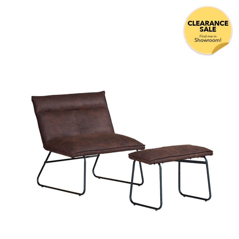 LOTHAR Lounge Chair + Stool