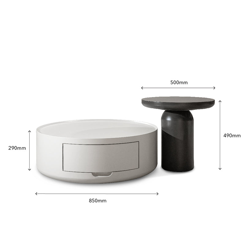 LOWENA Wood Coffee Table Set