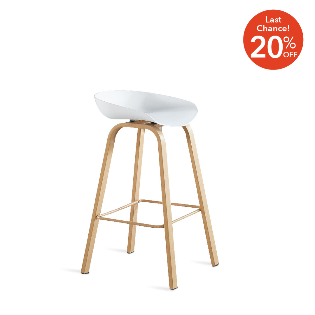 LUBNA Bar Stool White