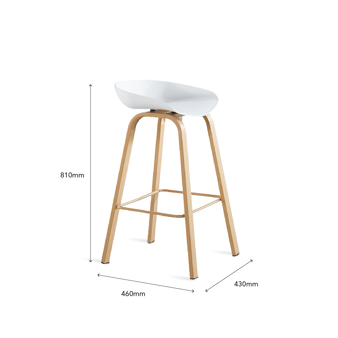 LUBNA Bar Stool White