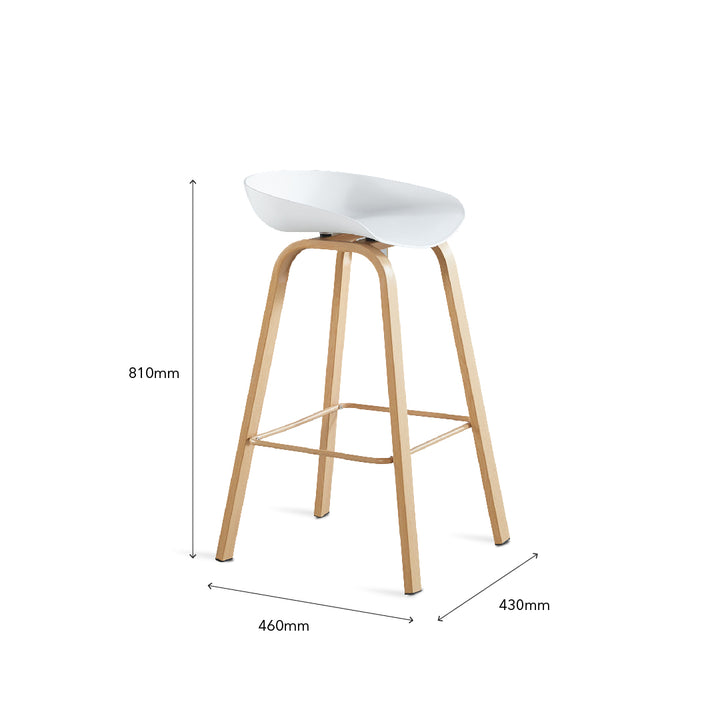 LUBNA Bar Stool White