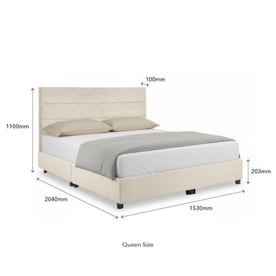 LUNA Bed Light Beige