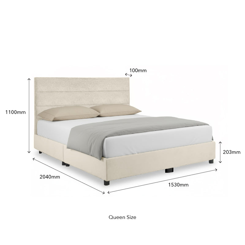 LUNA Bed Light Beige