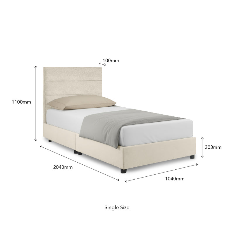 LUNA Bed Light Beige