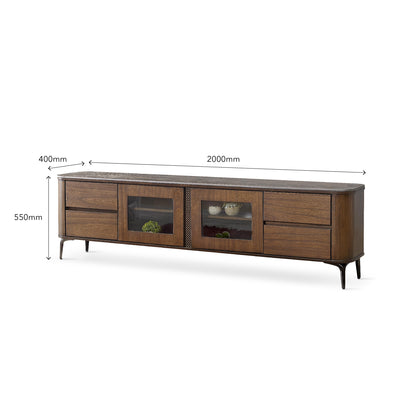 MARLEY Wood TV Cabinet with Coffee Table