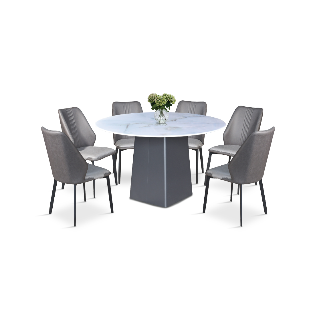 MARVELLA II Crystal Marble Dining Table