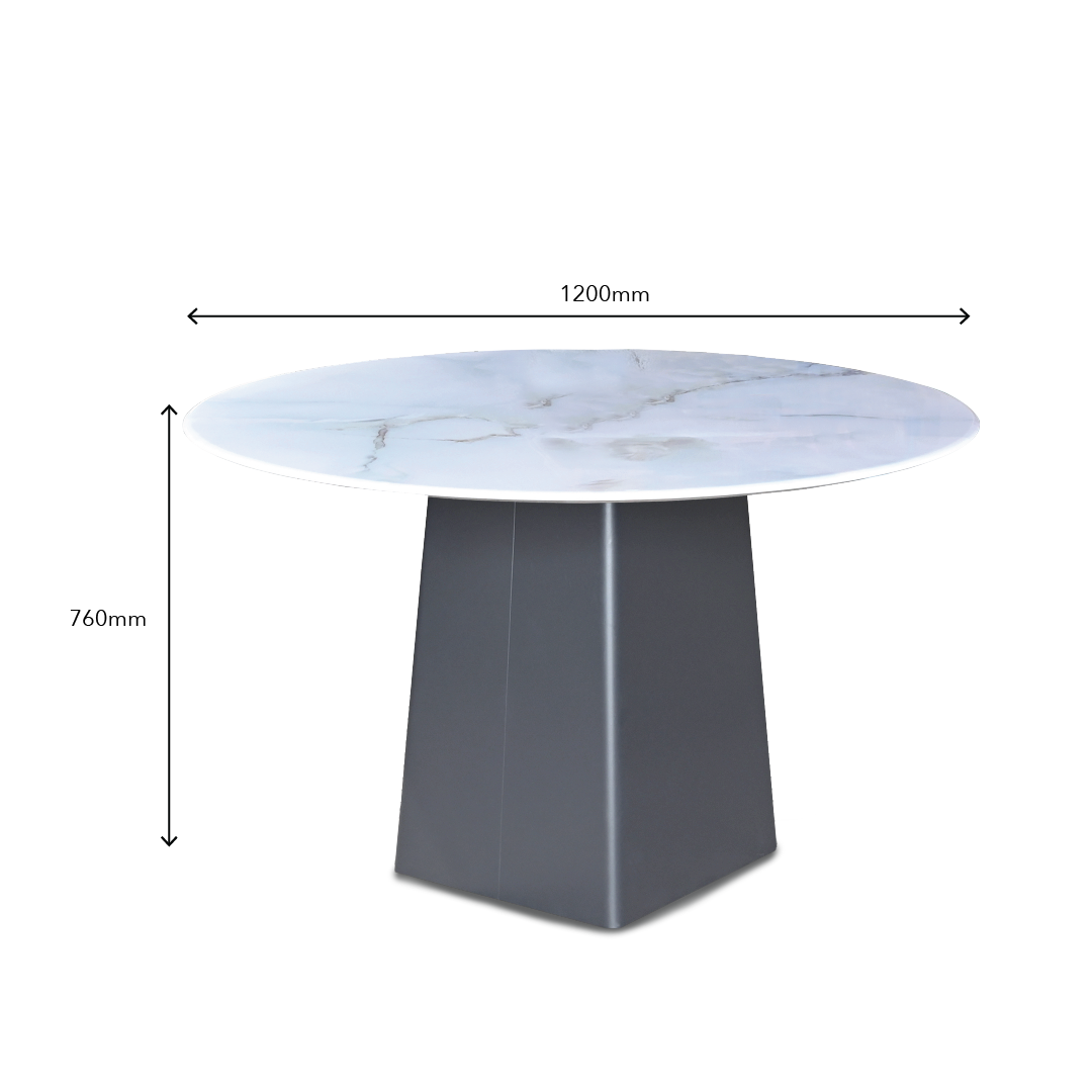 MARVELLA II Crystal Marble Dining Set
