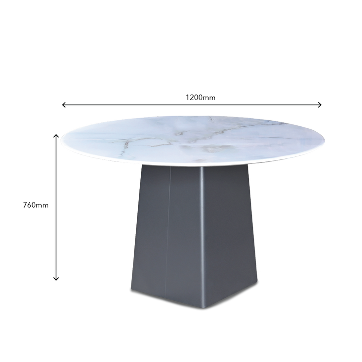 MARVELLA II Crystal Marble Dining Set
