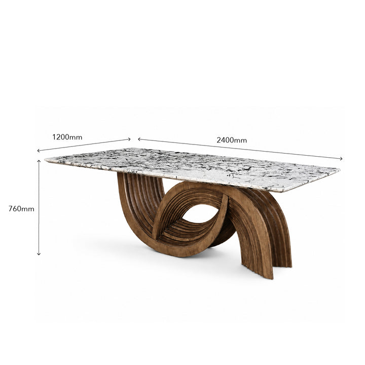 MAXIMILIAN Natural Marble Dining Table