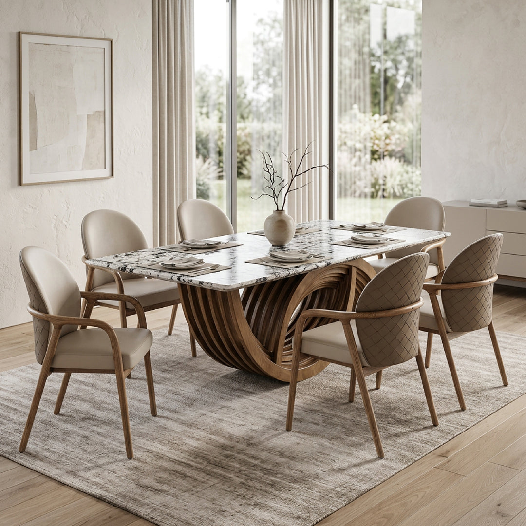 MAXIMILIAN Natural Marble Dining Table