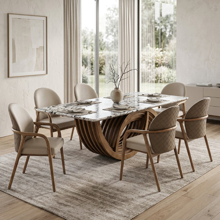 MAXIMILIAN Natural Marble Dining Table